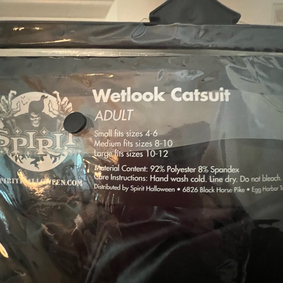 Wet look  catsuit Halloween costume size small NEW - Picture 3 of 5